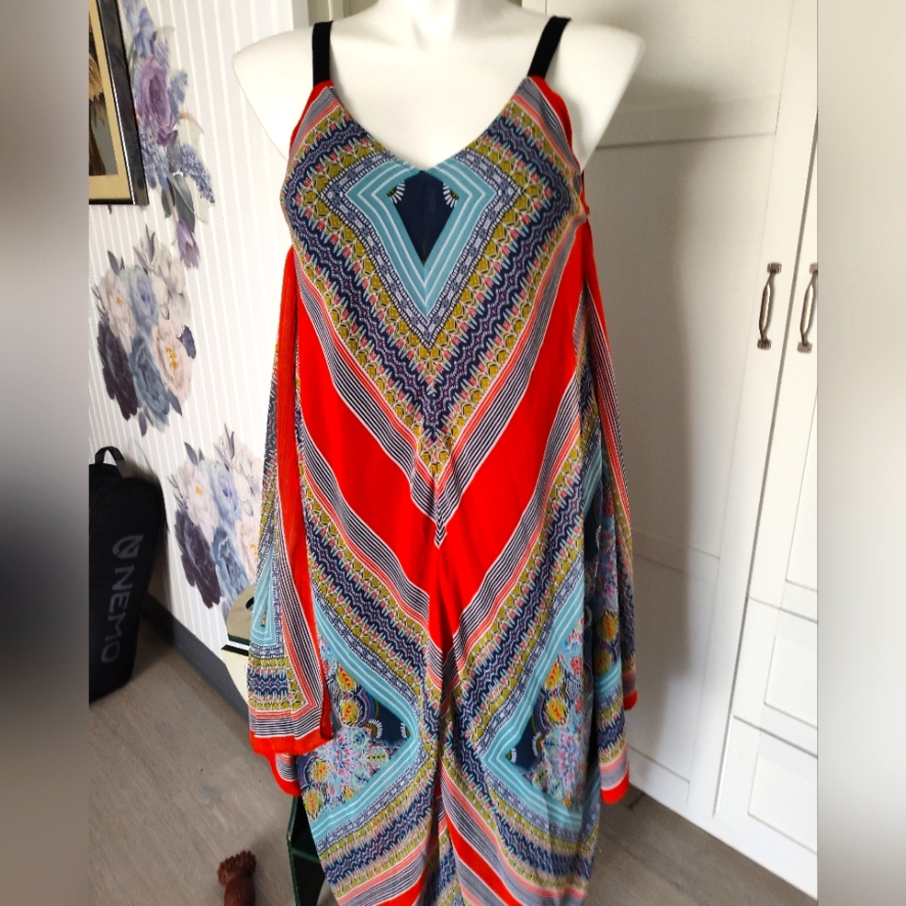 JPR John Paul Richard Maxi Sz XL 12-14 Flowy Butterfly Style EUC Avant Garde
